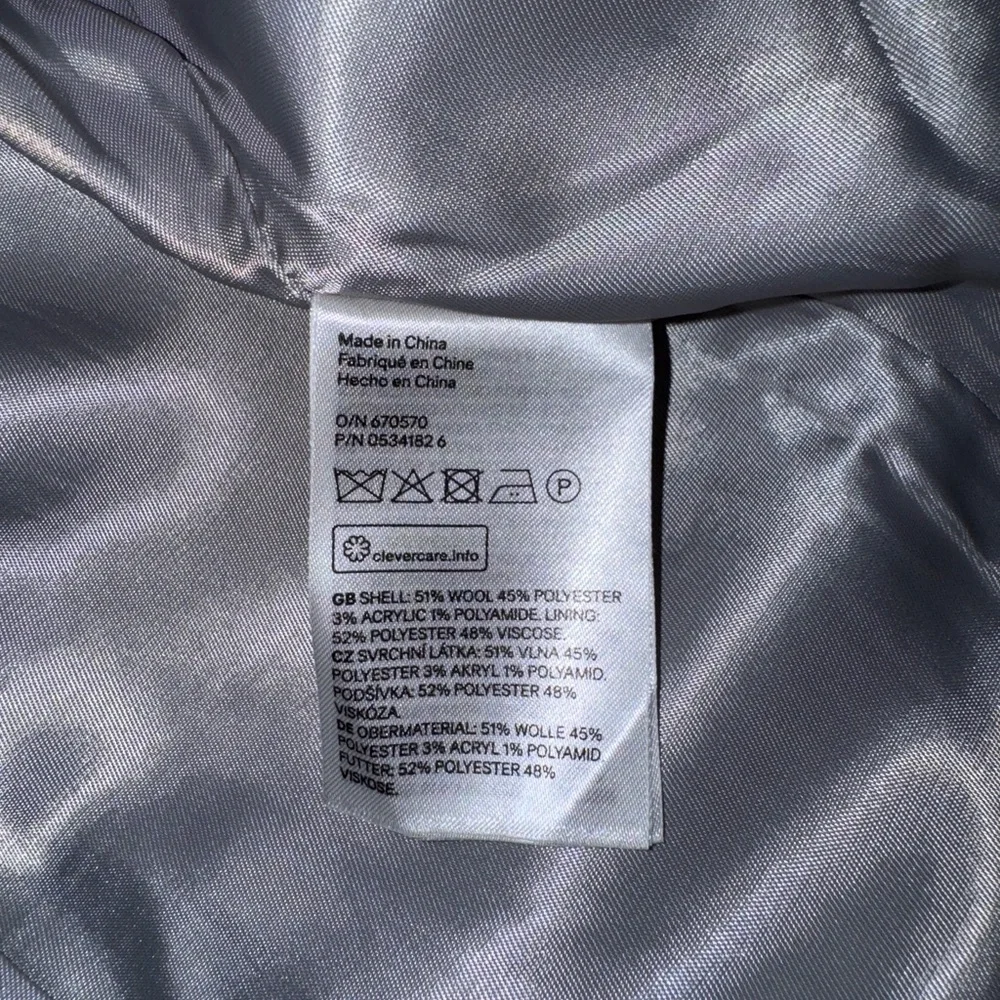 H&M Light Gray Wool Blend Coat - Picture 6 of 6